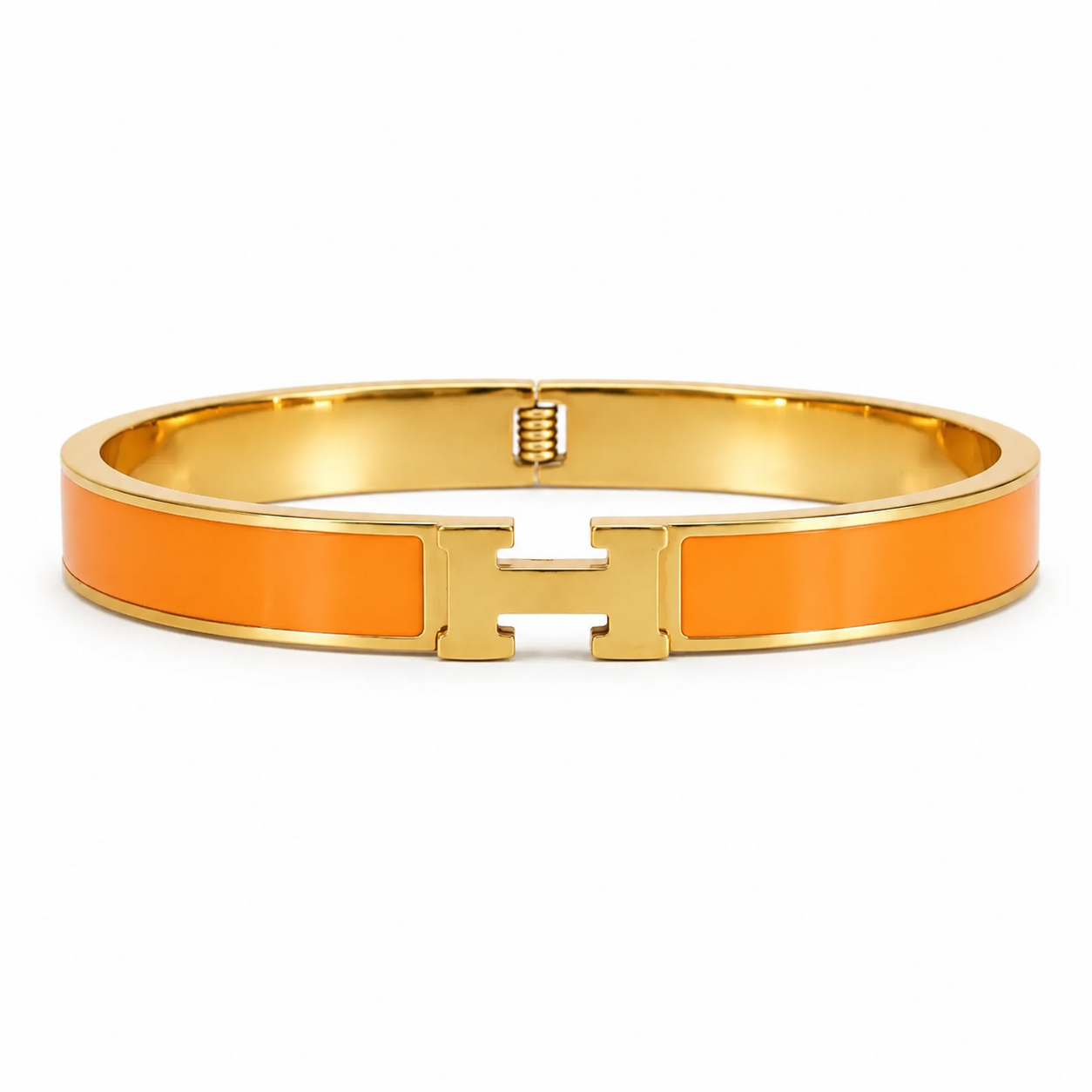 Gold and Orange H Bracelet