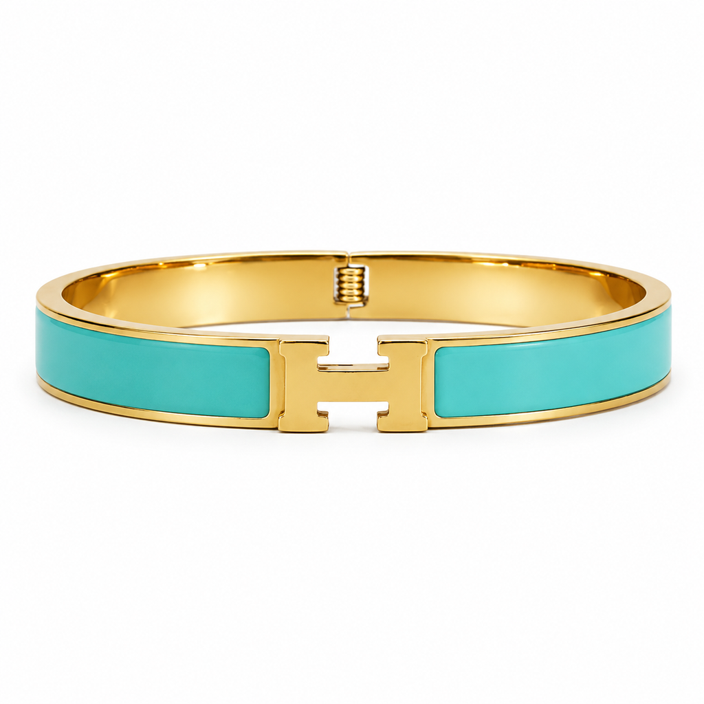 Gold and Turquoise Bracelet