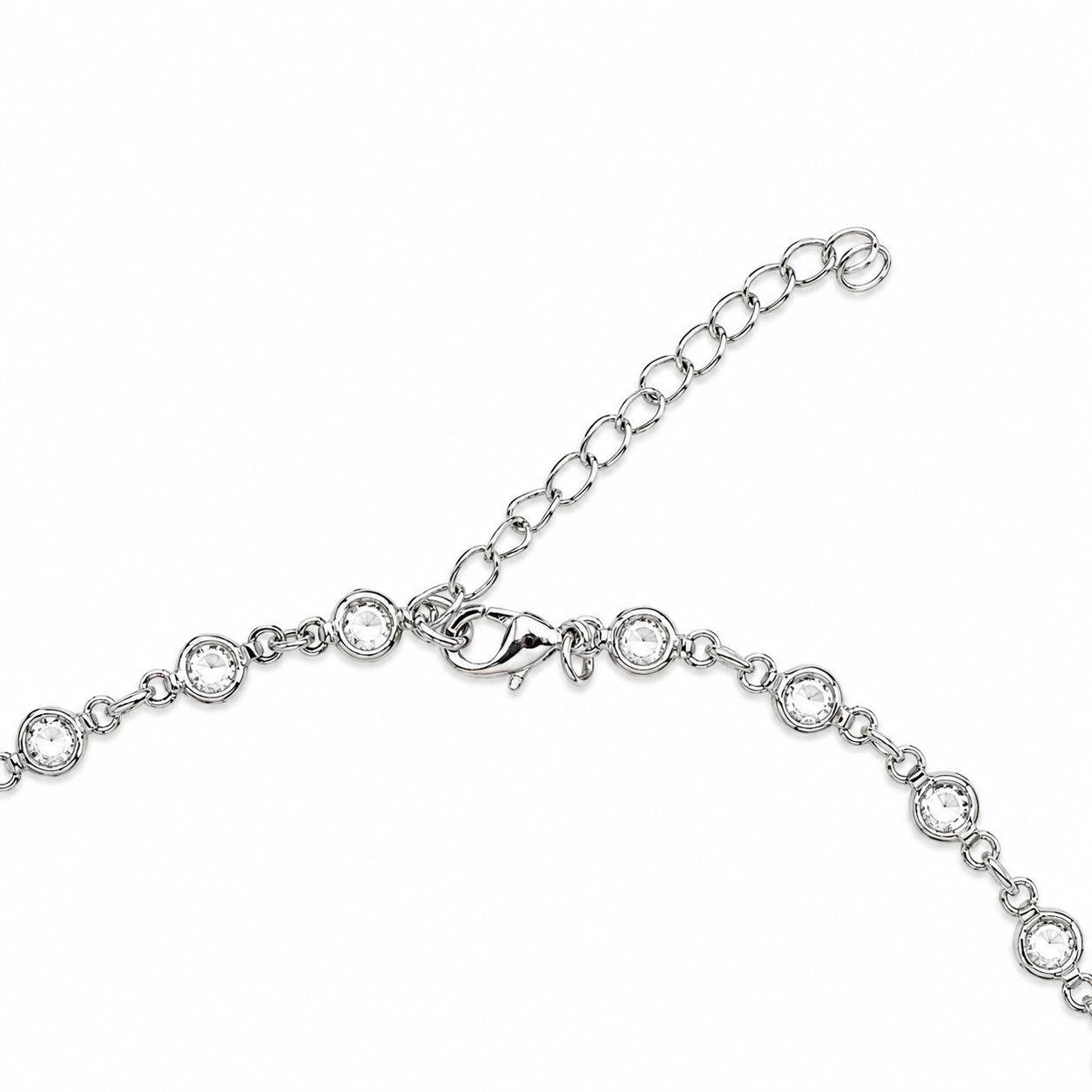 Silver Tone Celestial Blossom Station Necklace