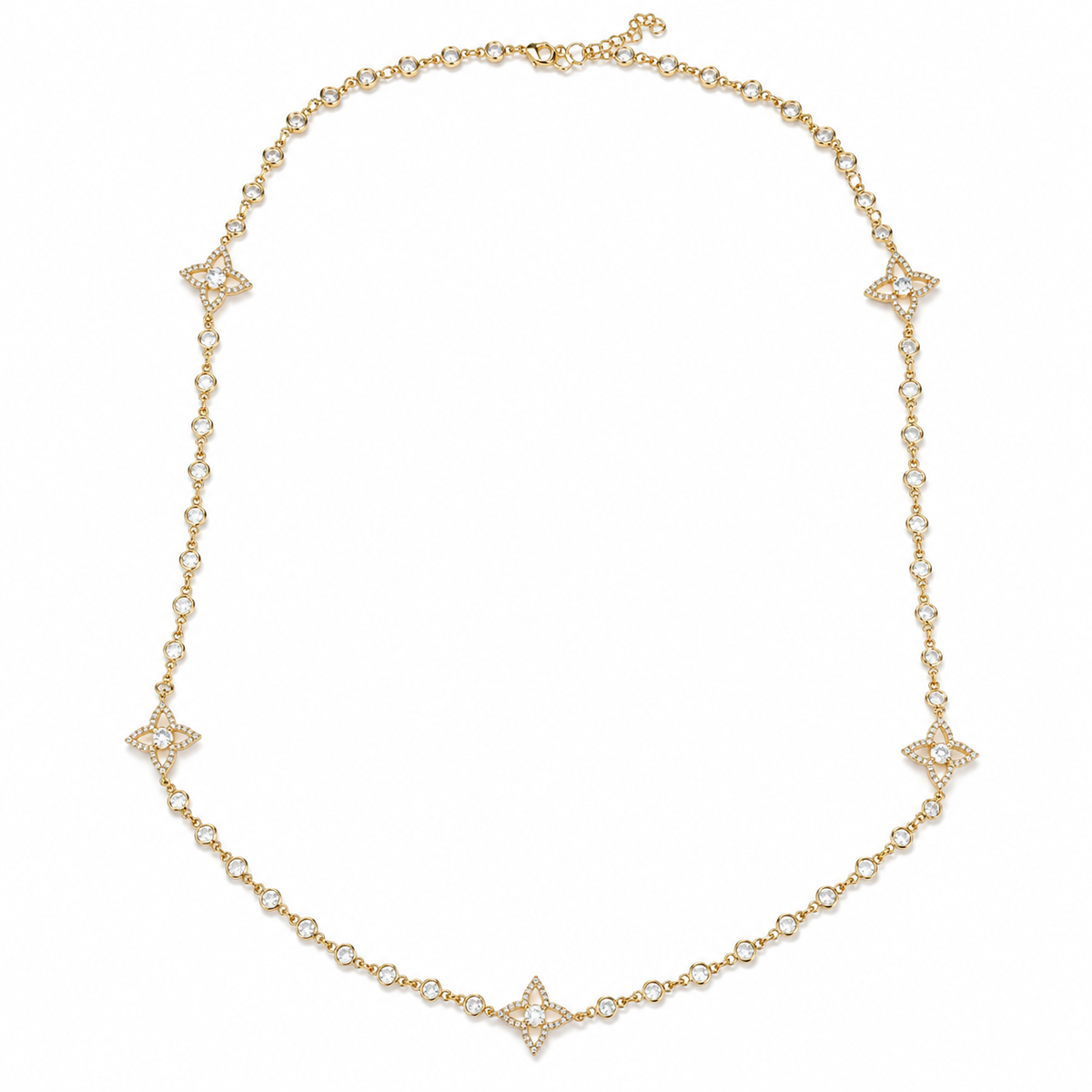Collar Trébol Starlight Tono Dorado