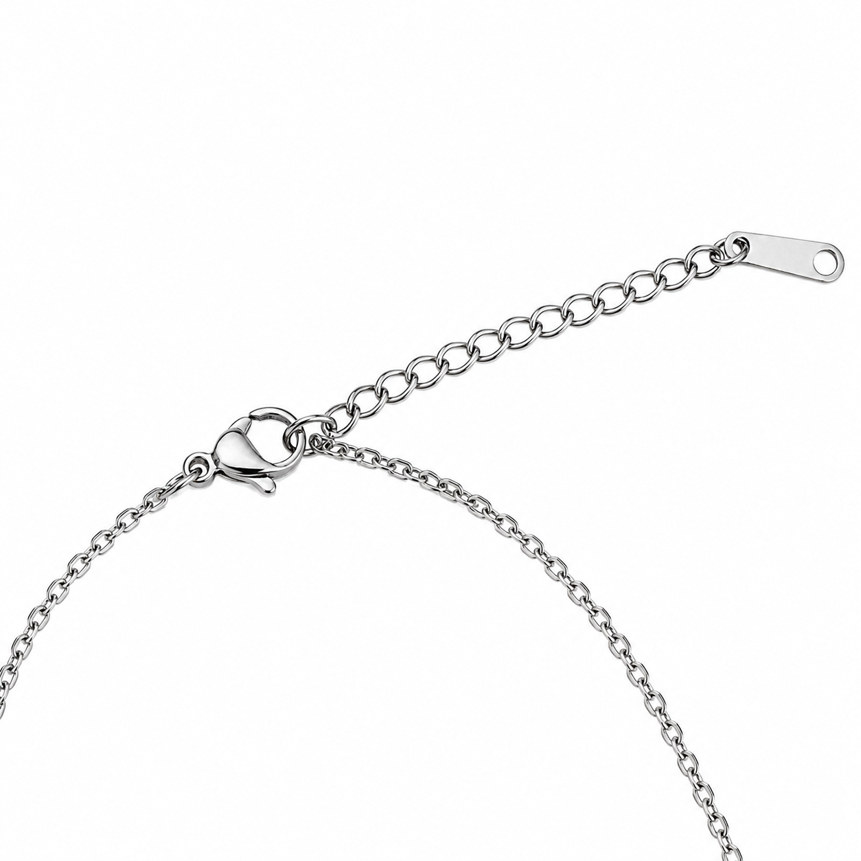 Cubic Zirconia Teardrop Cross Pendant Necklace Silver