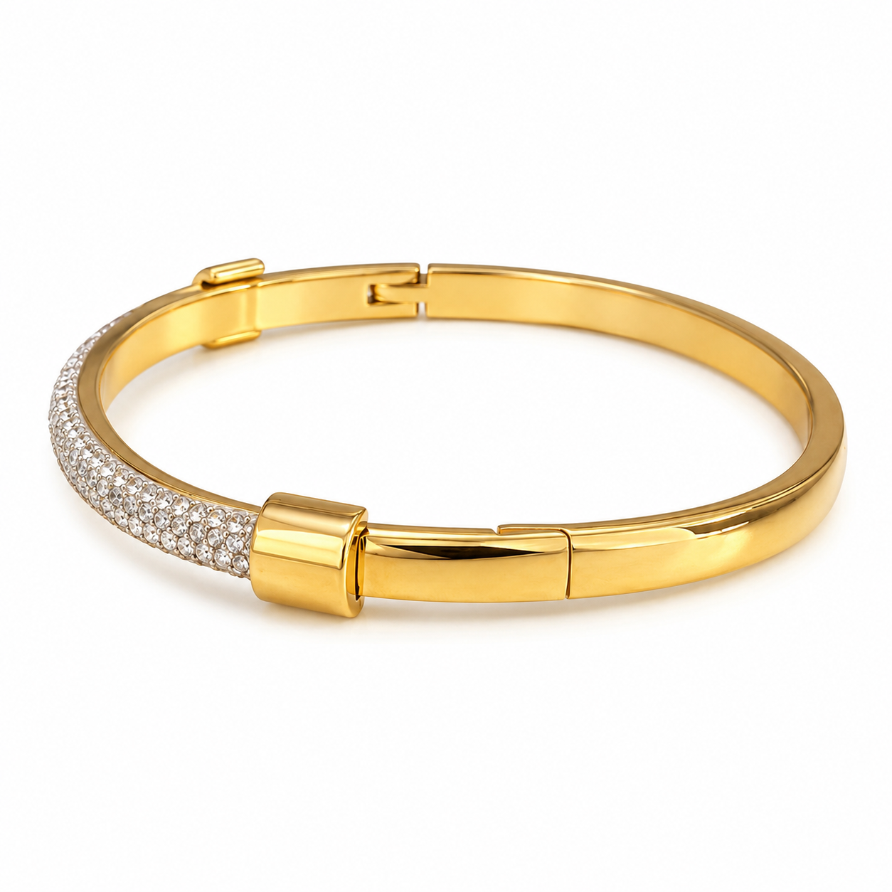 Gold Tone Rhinestone Crystal Bracelet