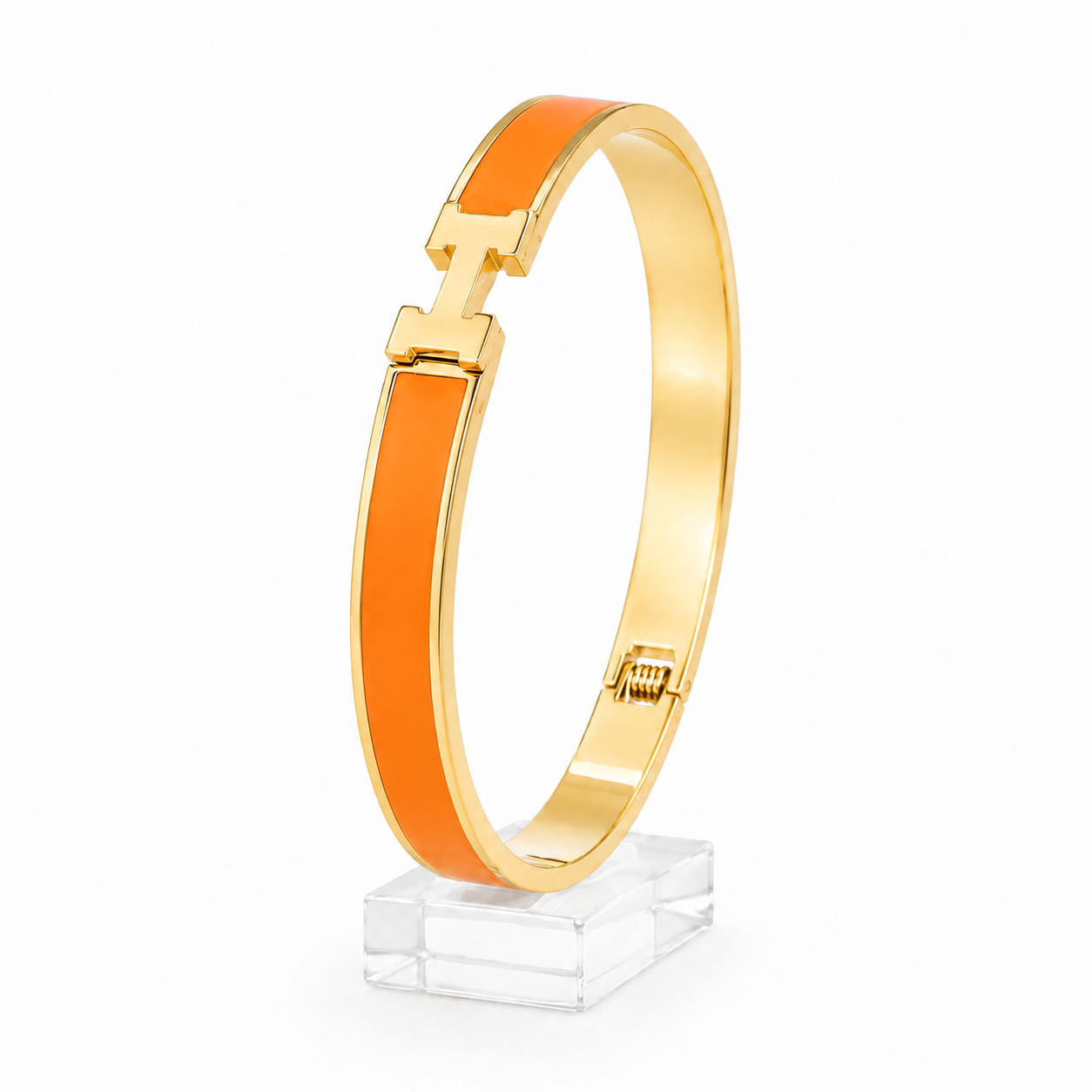 Gold and Orange H Bracelet