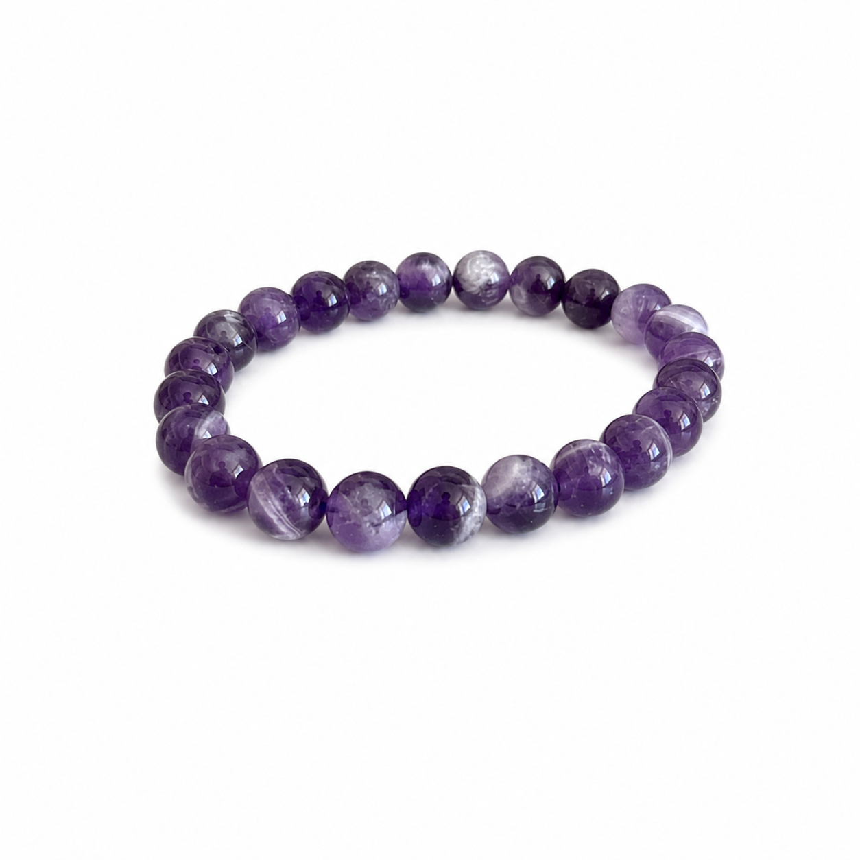 Amethyst Gives Peace and Clarity Beaded Bracelet