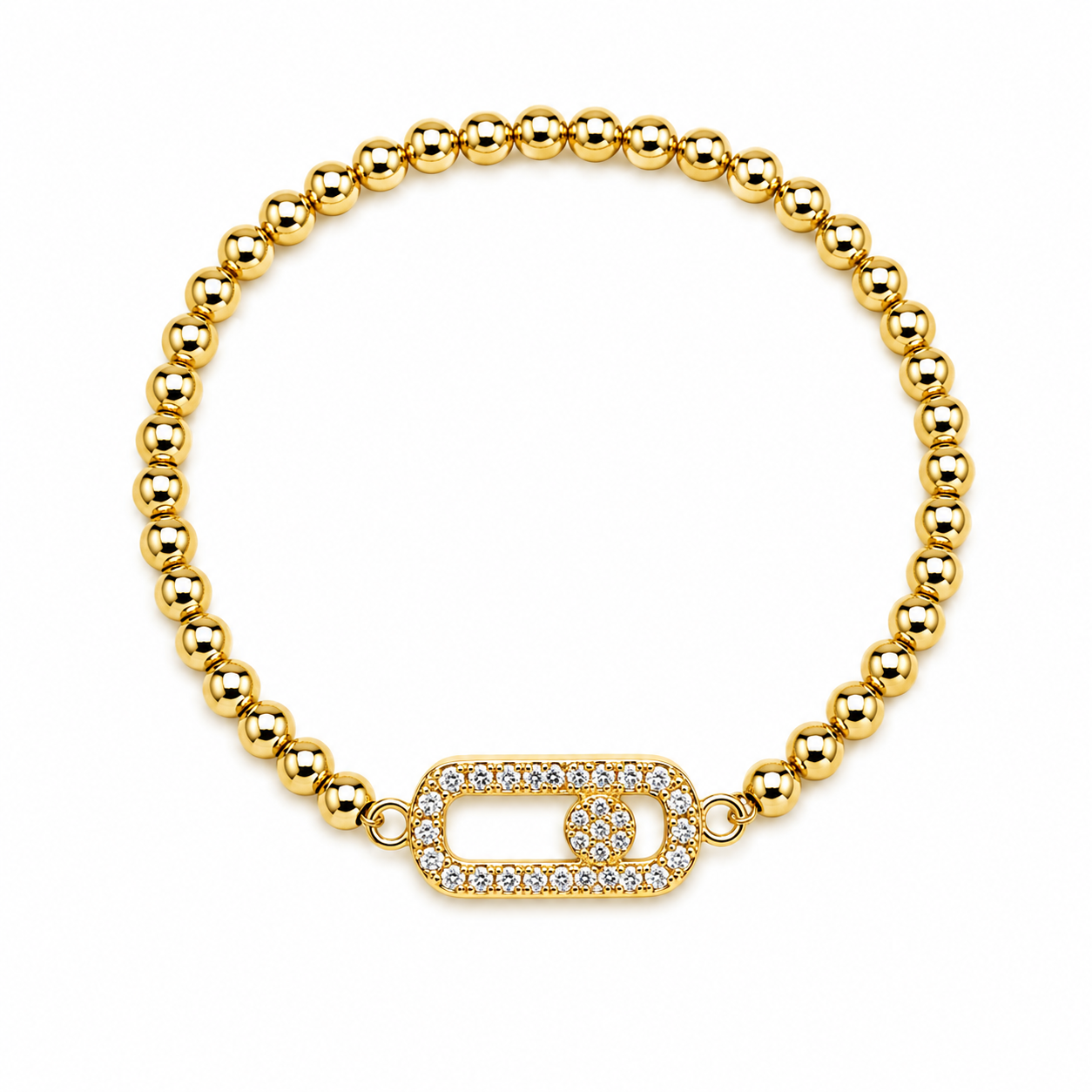 Gold Tone Beaded Bracelet