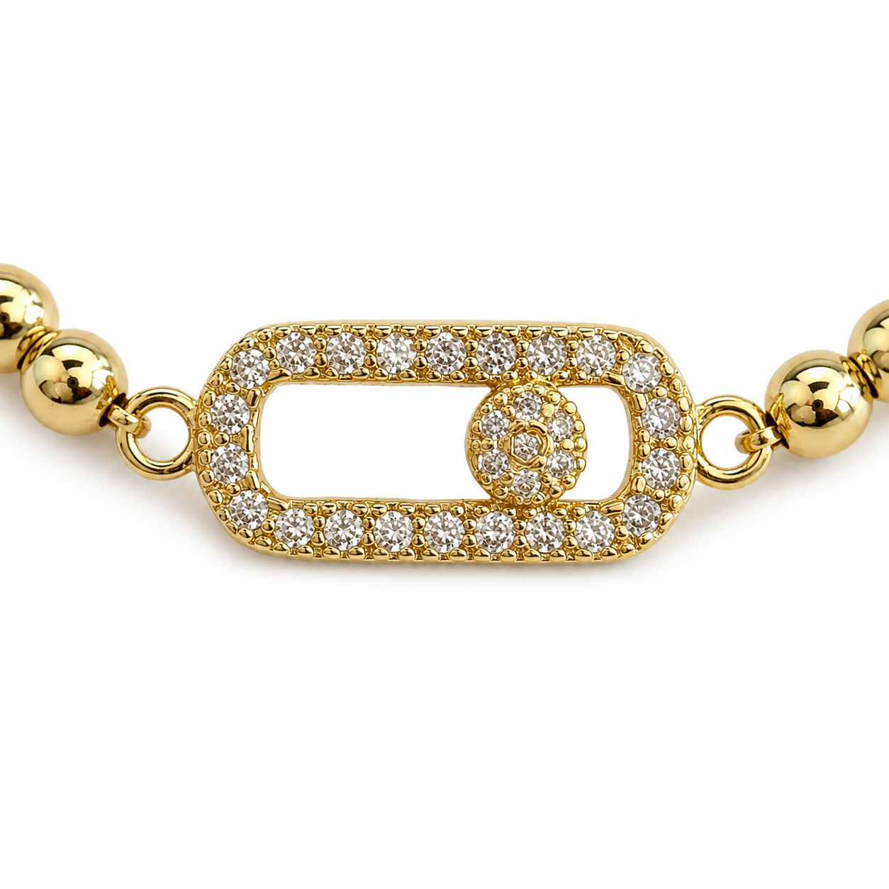 Gold Tone Beaded Bracelet