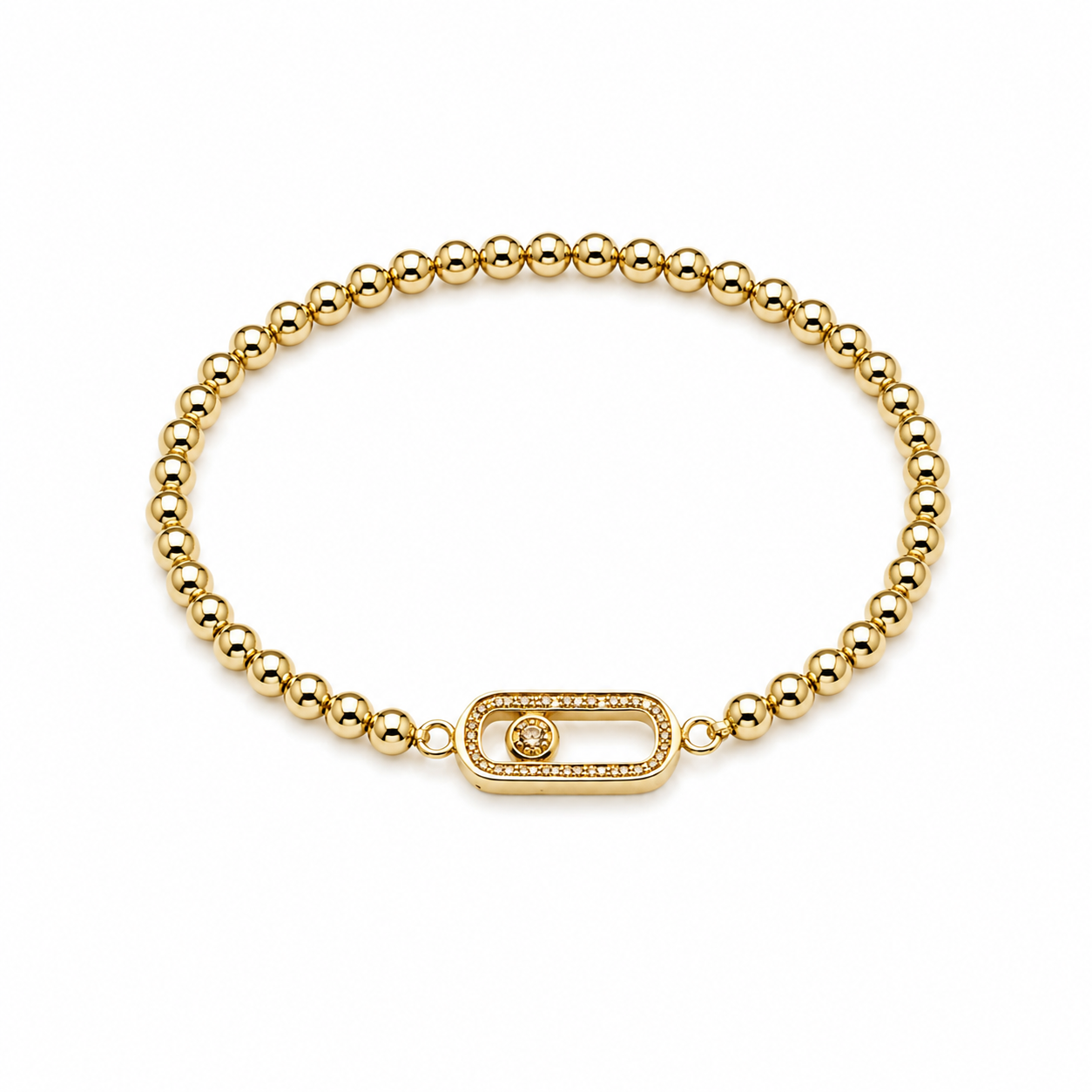 Gold Tone Beaded Bracelet