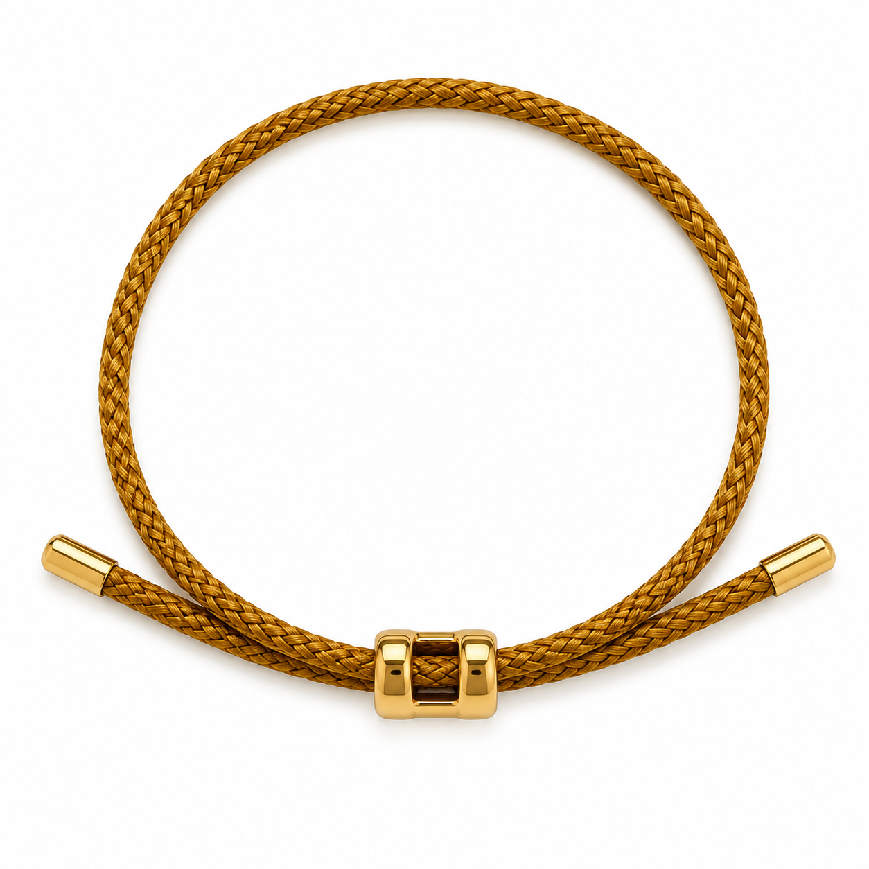 Mustoird Braided Cord H Charm Adjustable Bracelet