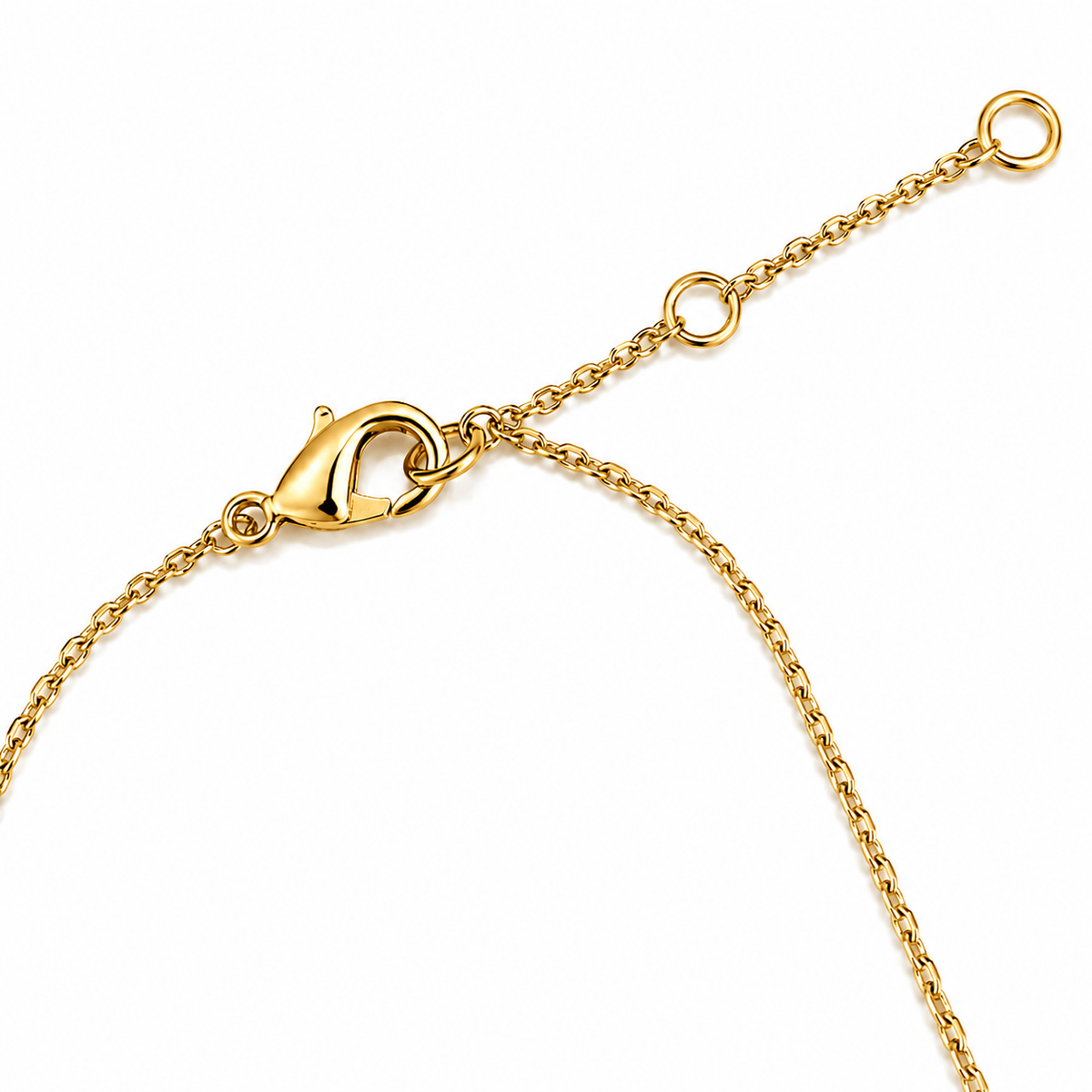Crystal Safety Pin Pendant Necklace