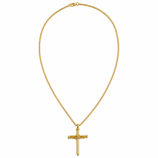 Gold Tone Bounded Faith Cross