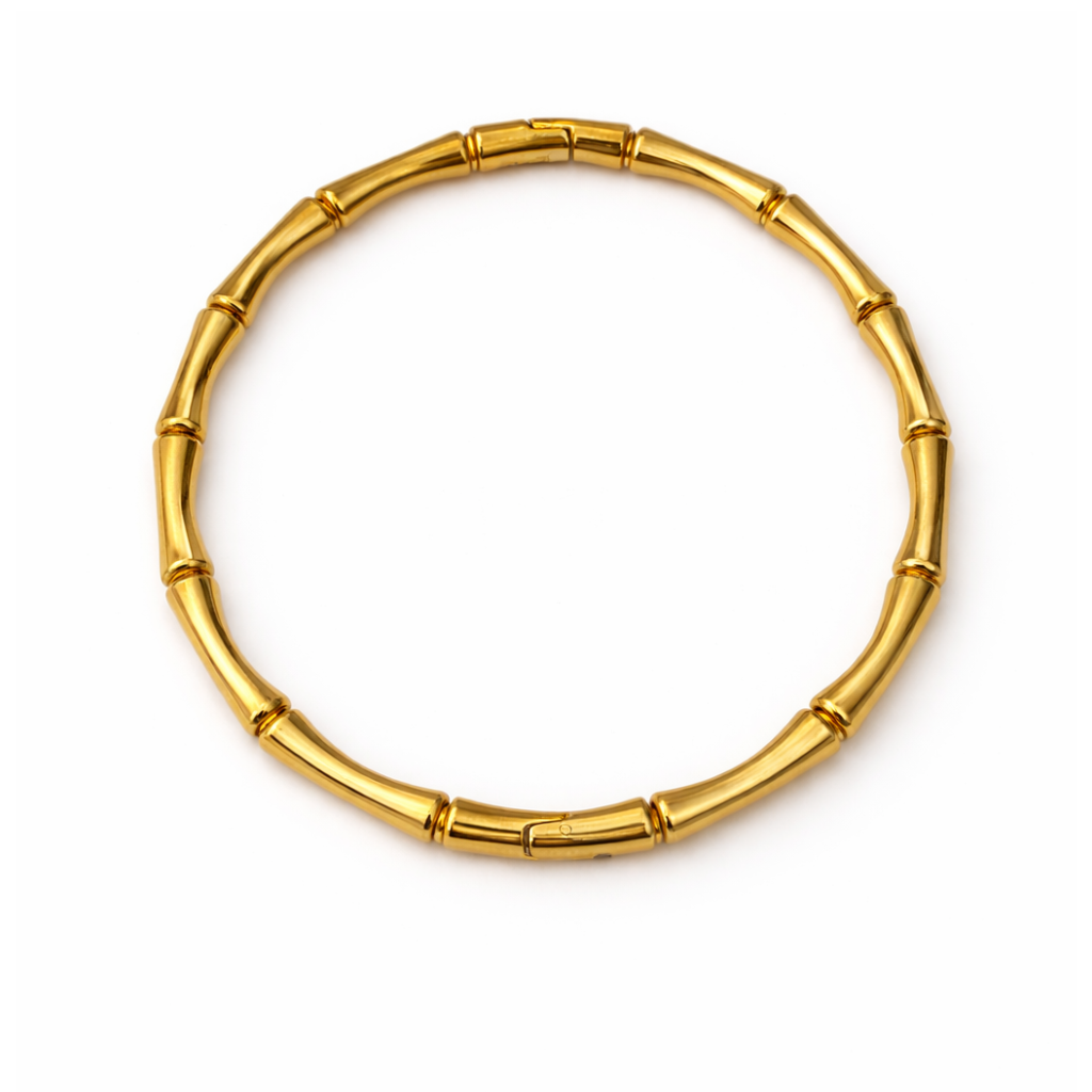 Gold Tone Bamboo Bangle