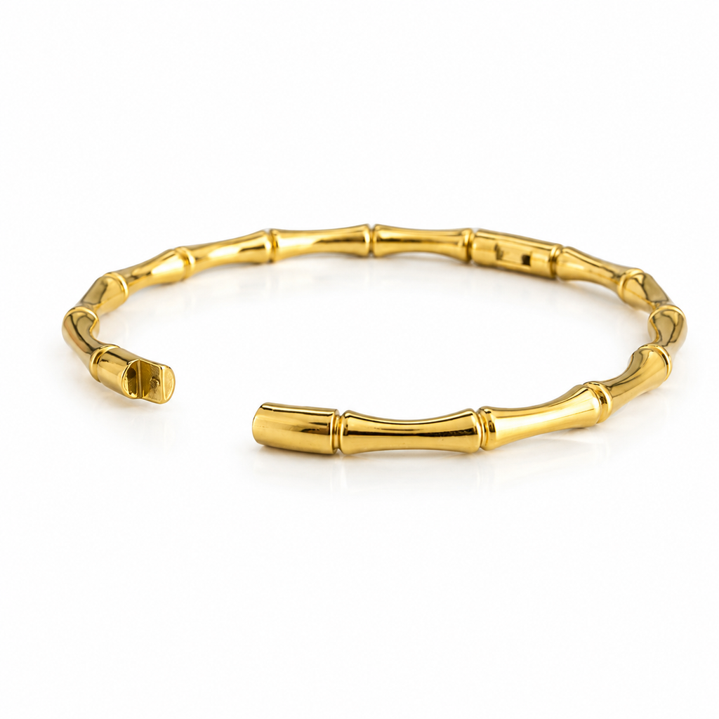Gold Tone Bamboo Bangle