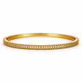 Gold Single Row Thin Bangle