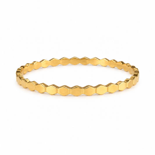 Gold HoneyComb Bracelet
