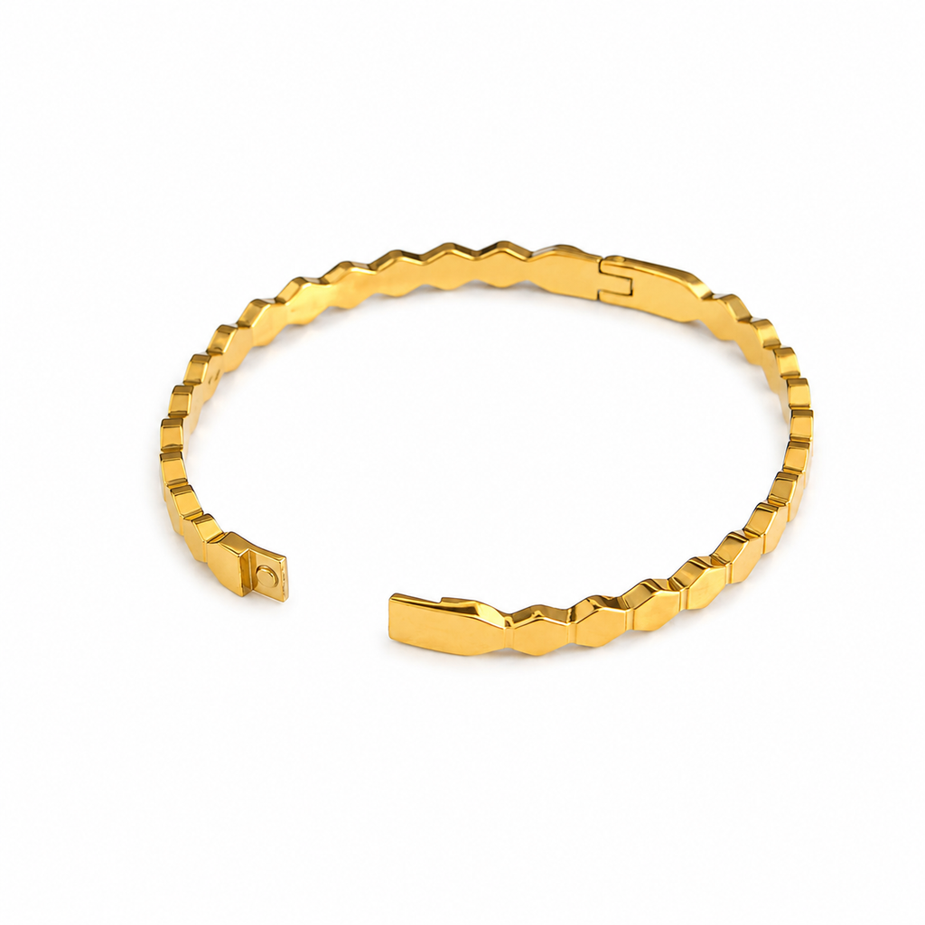 Pulsera de panal dorada