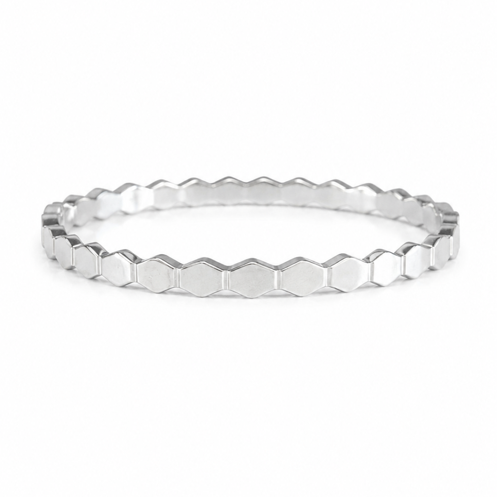 Silver HoneyComb Bracelet