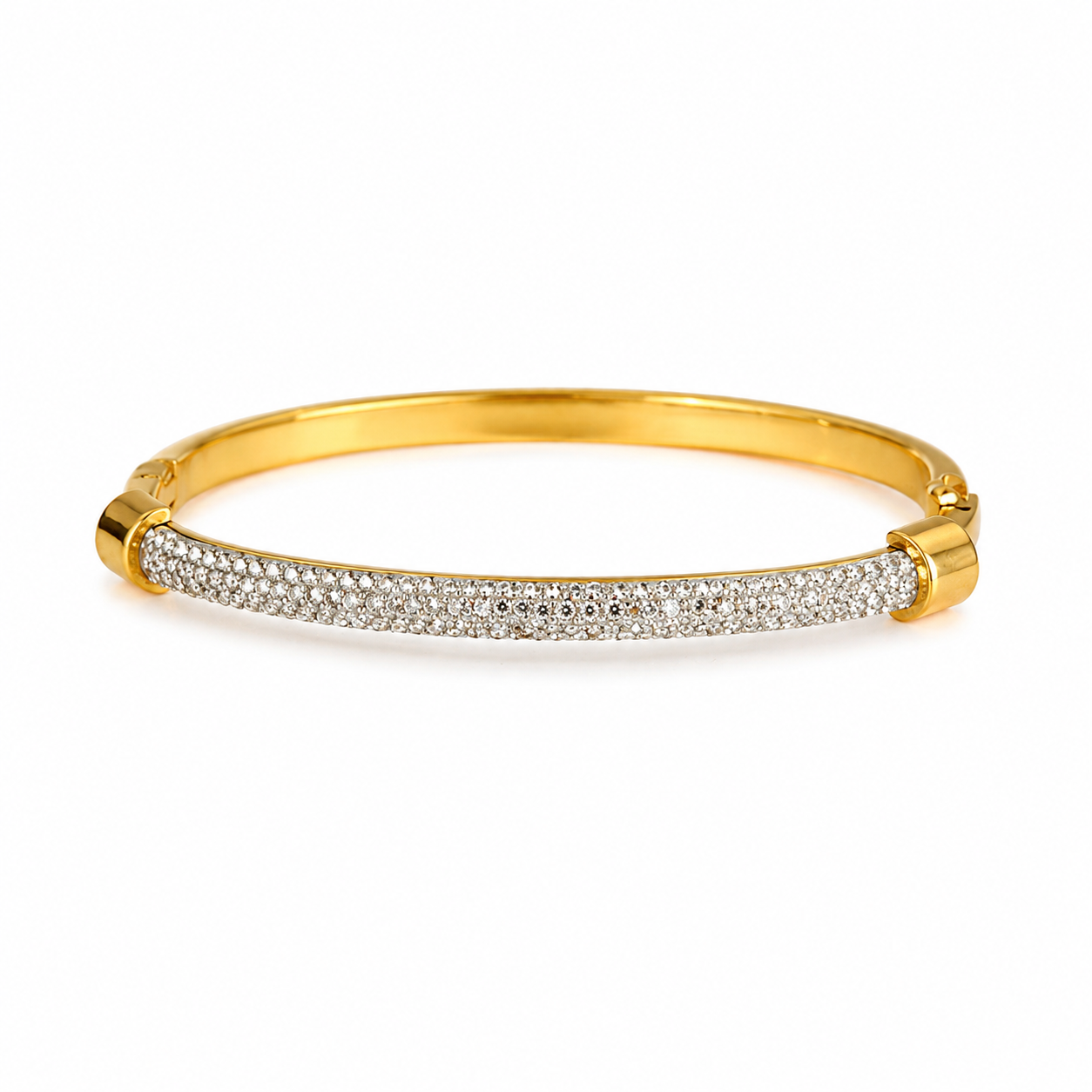 Gold Tone Rhinestone Crystal Bracelet