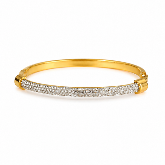 Gold Tone Rhinestone Crystal Bracelet