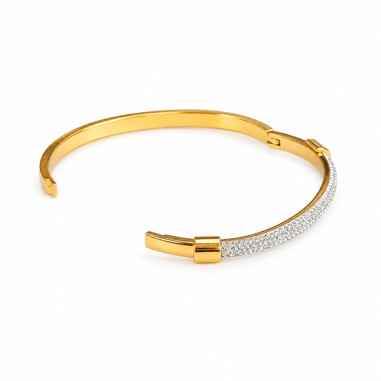 Gold Tone Rhinestone Crystal Bracelet