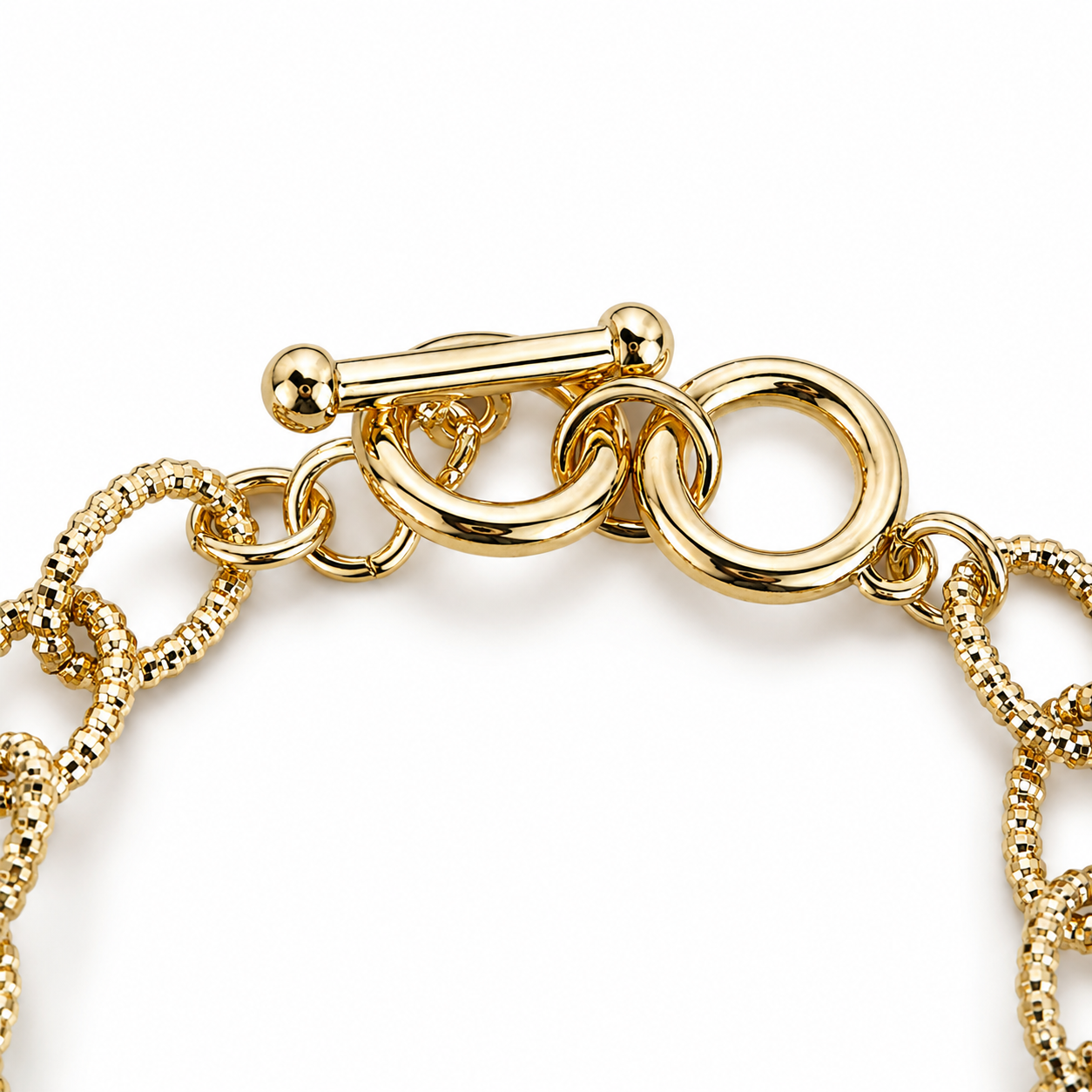 Gold And Silver Rope Twisted Bracelet