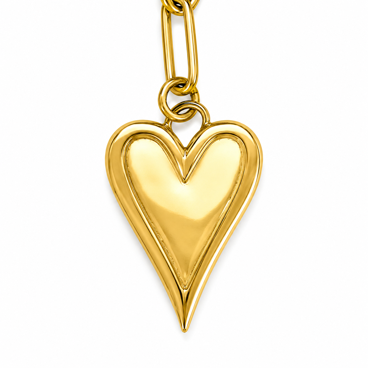 Gold and Turquoise Enamel Love Heart Charm Bracelet