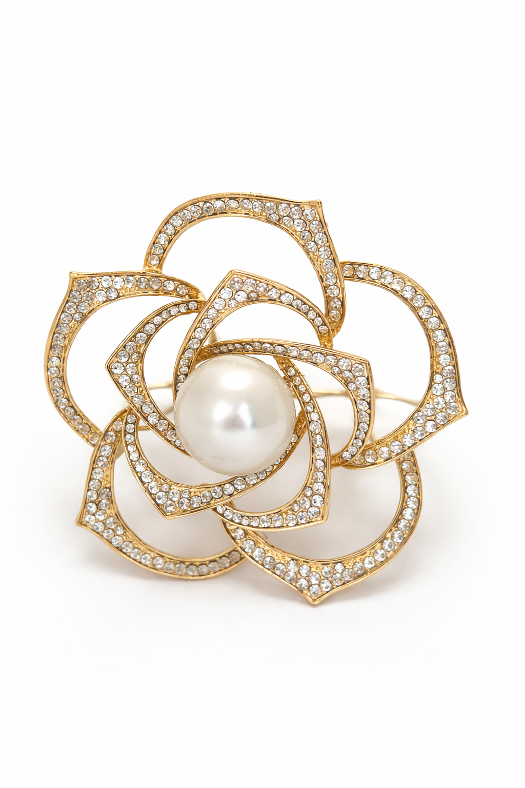 Flower Brooch Pin Flower Pearl
