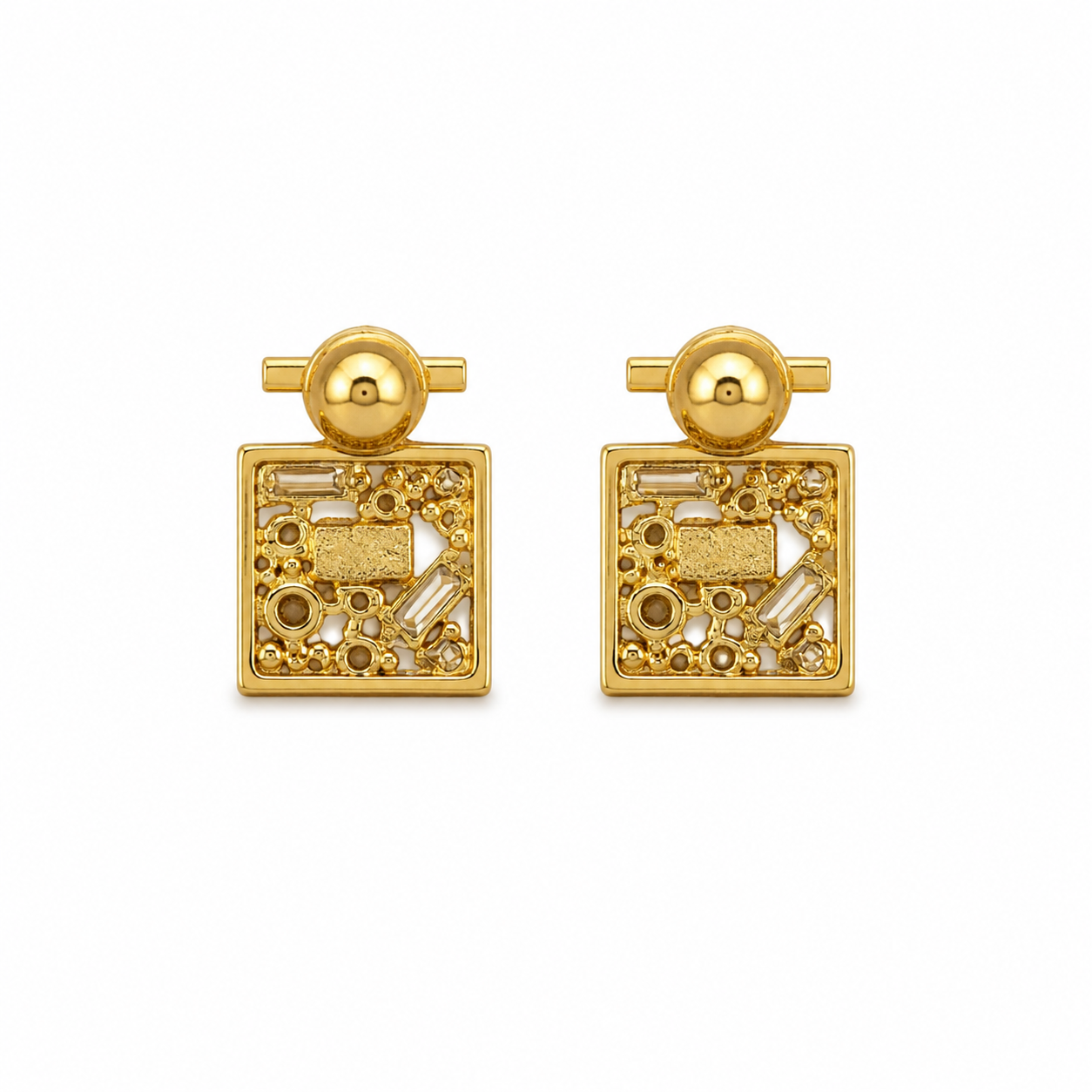 Perfume Bottle Stud Pierced Earrings