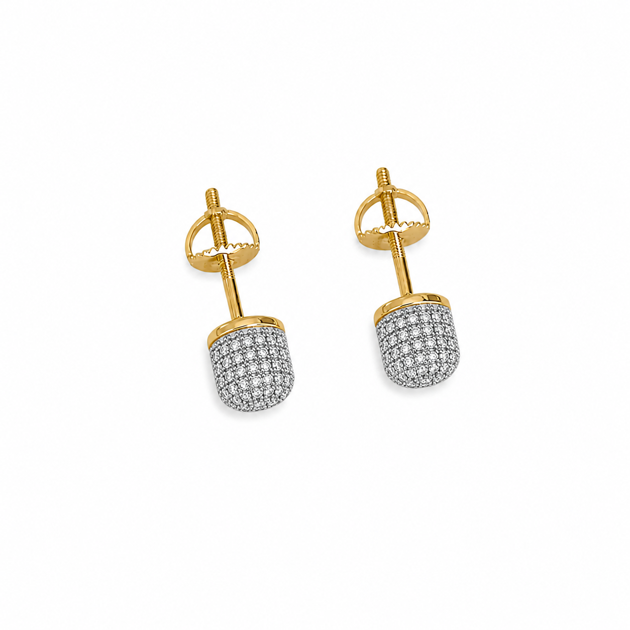 Half Round Hip-Hop Earrings Gold