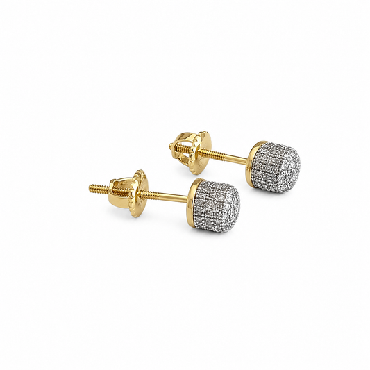 Half Round Hip-Hop Earrings Gold