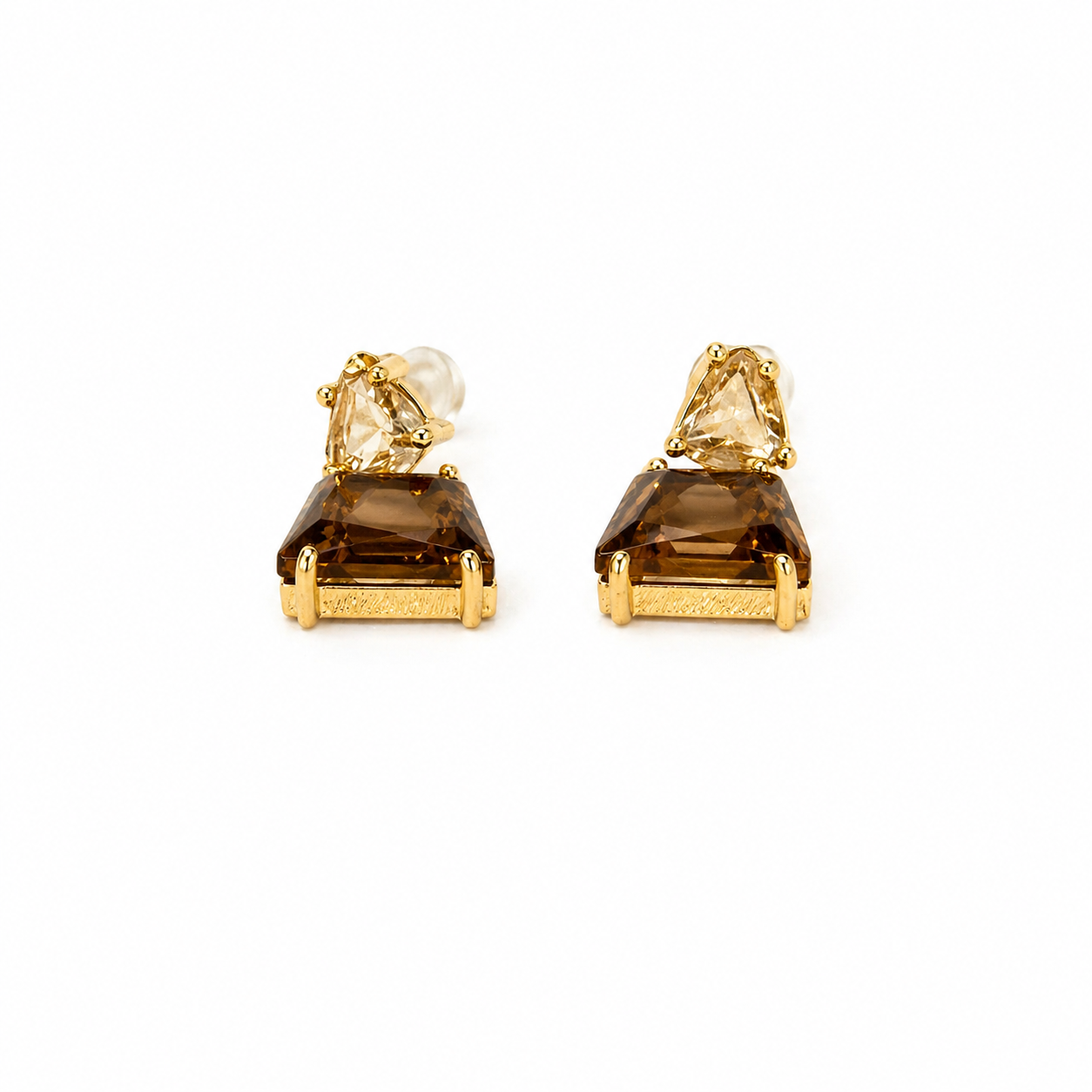 Gold Brown Earrings