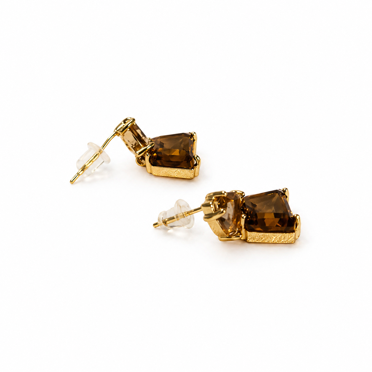 Gold Brown Earrings