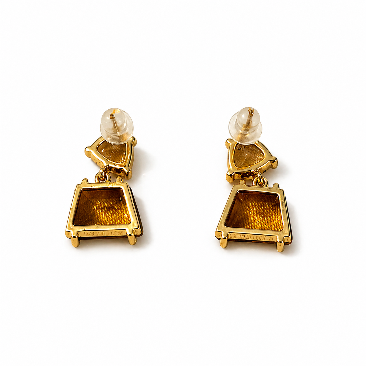 Gold Brown Earrings