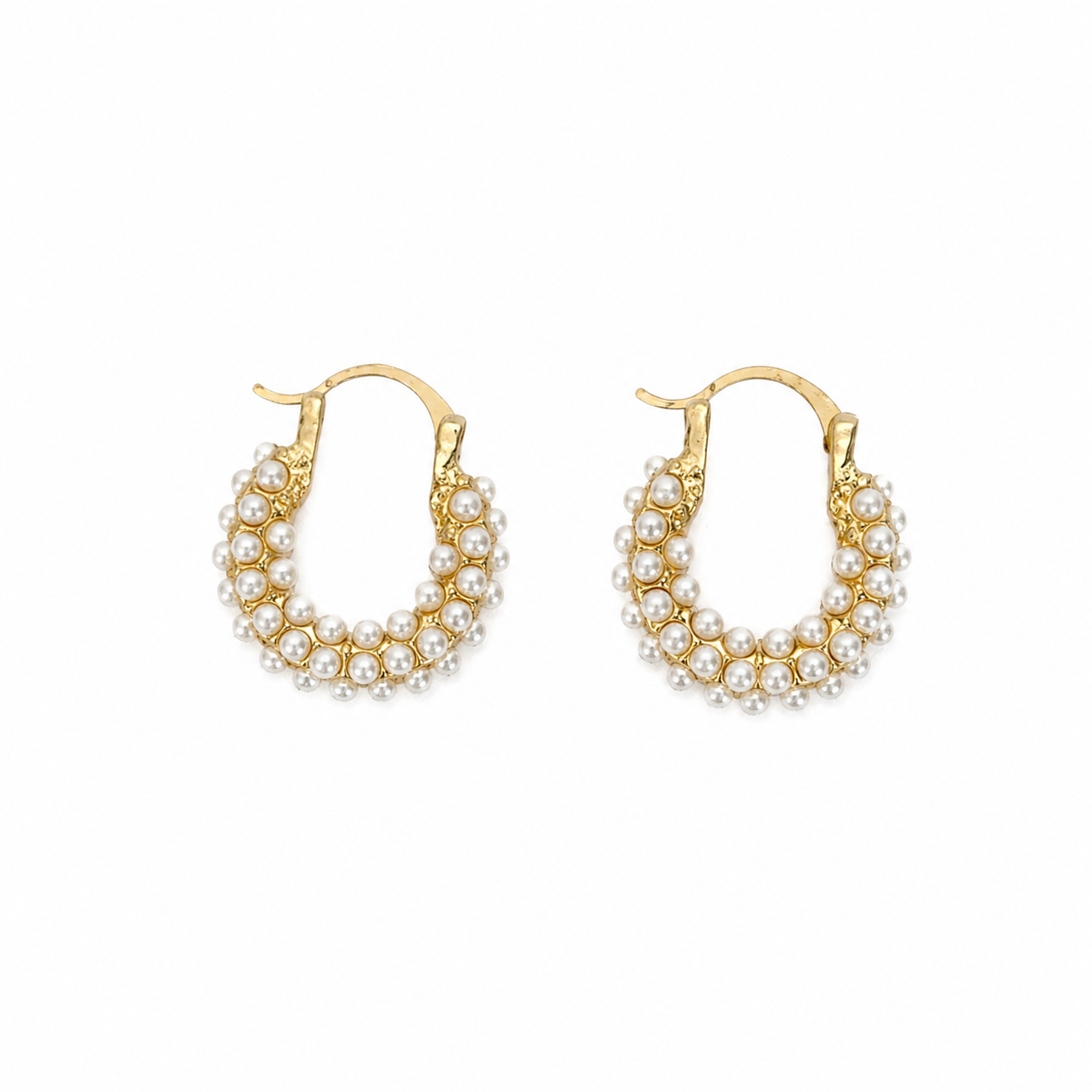 Gold Style Faux Pearl Drop Dangle Earrings