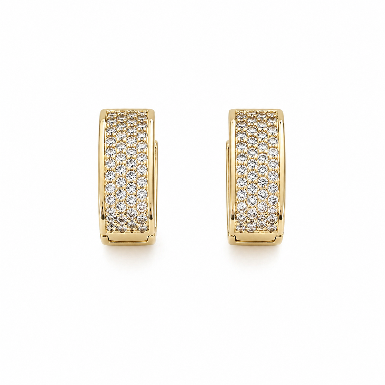 Gold Sterling Silvery Cubic Zirconia Earrings