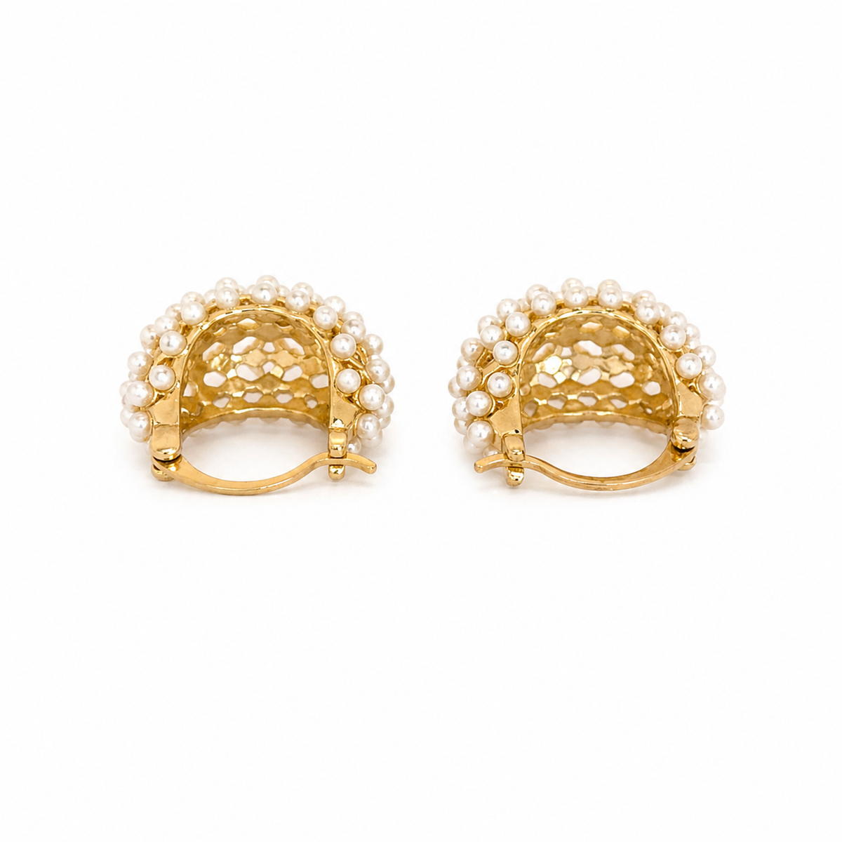 Aretes colgantes con perlas de imitación