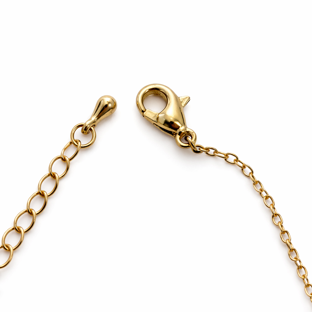 Gold and Black Clover Necklace