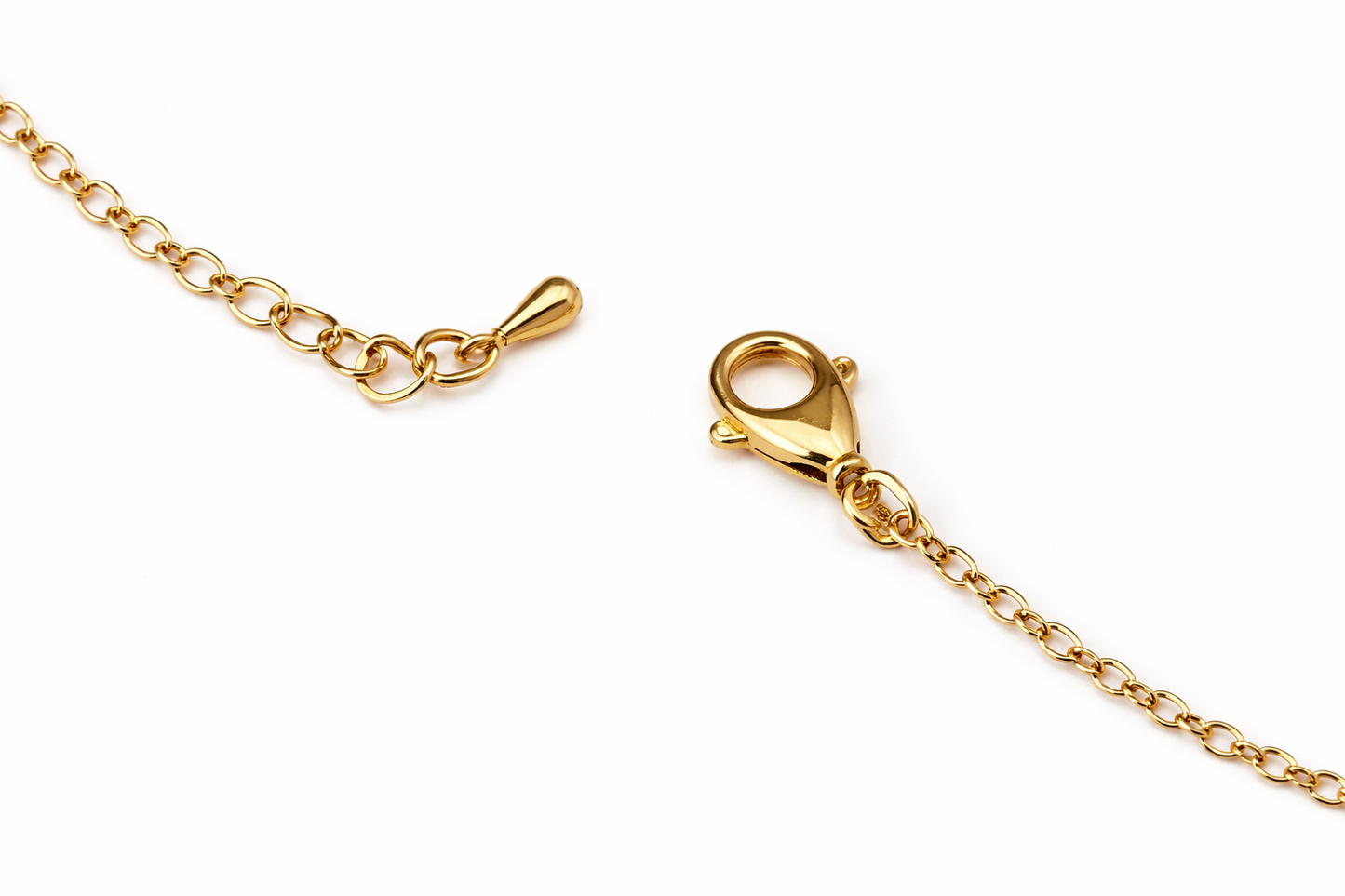 Gold and Red Clover Necklace