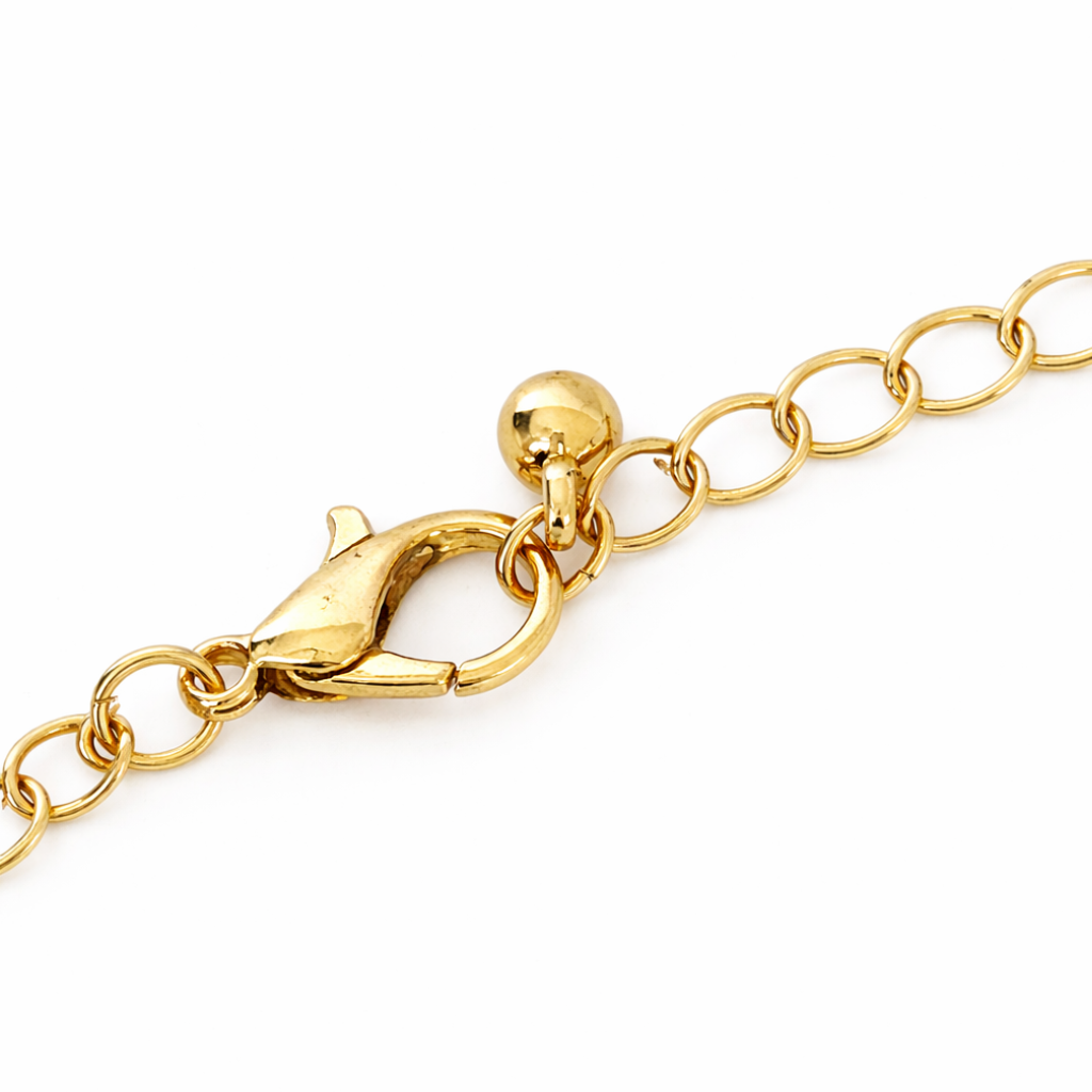 Red Clover Necklace & Bracelet Set - Gold Tone