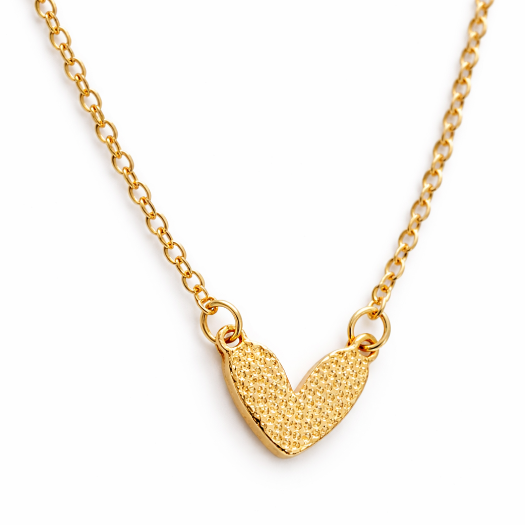 Gold Tone Mother Of Pearl Pendant Necklace