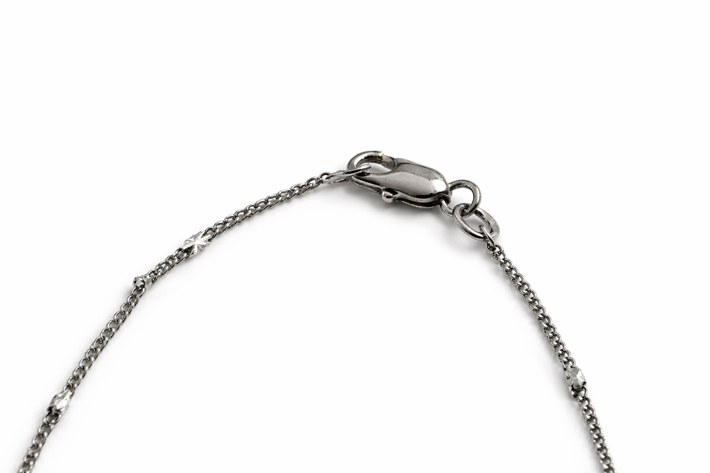Silver Tone Bold Pave Station Cross Necklace