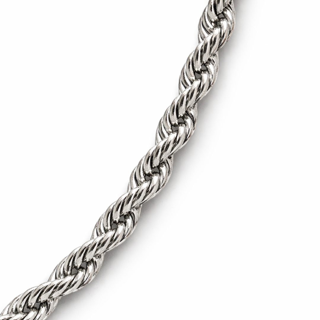 Silver Tone Shimmering Twisted Twine Necklace