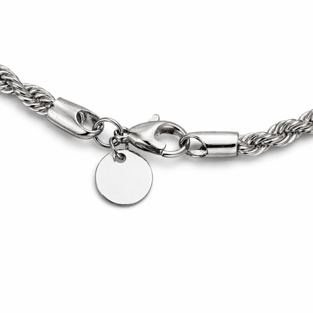 Silver Tone Shimmering Twisted Twine Necklace
