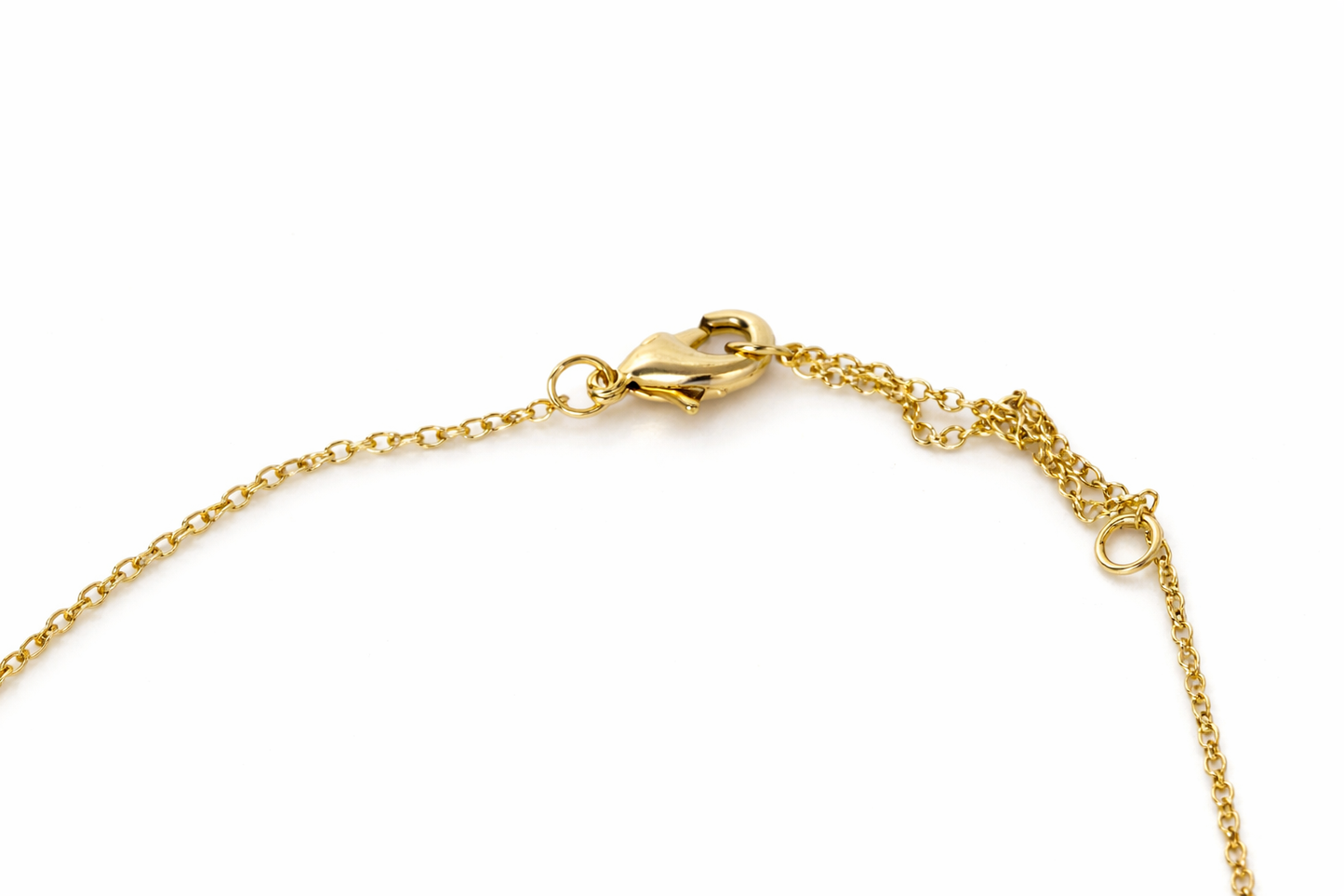 Gold Tone Sparkling Crystal & Pearl Station Necklace
