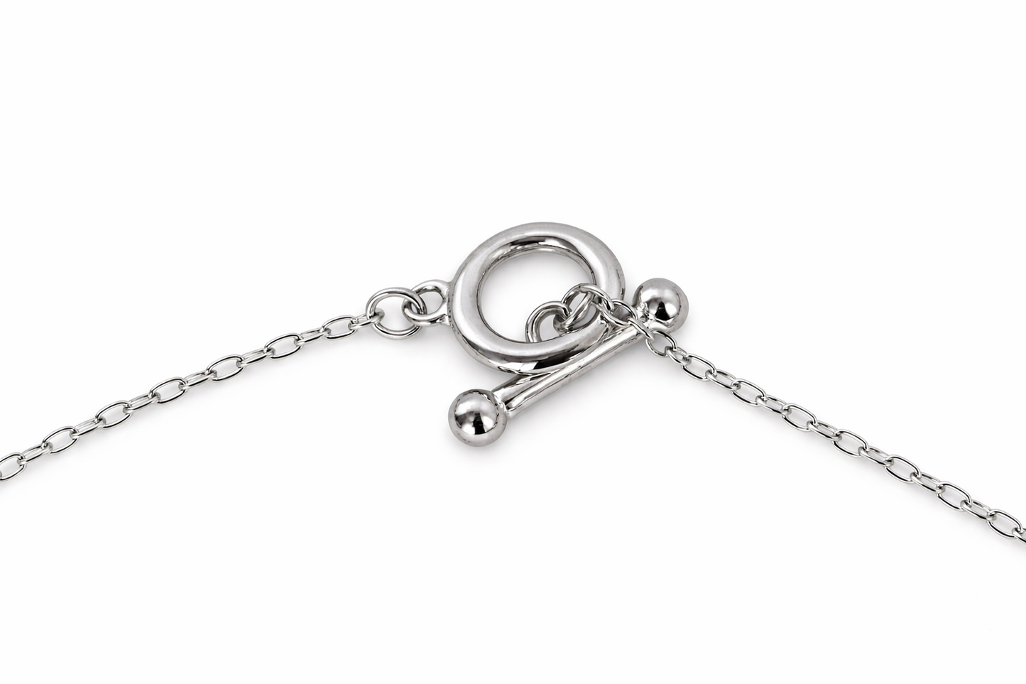 Silver Tone Glistening Blossom Clover Opera Length Necklace