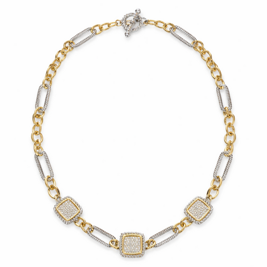 Silver Tone The Heritage Mixed-Station Necklace