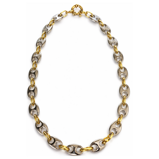 Two-Tone Classic Mixed-Metal Anchor Chain