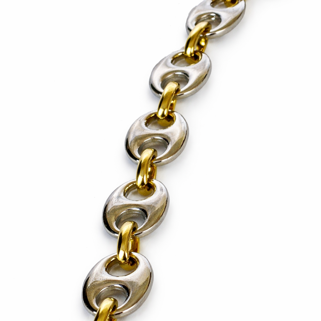 Two-Tone Classic Mixed-Metal Anchor Chain