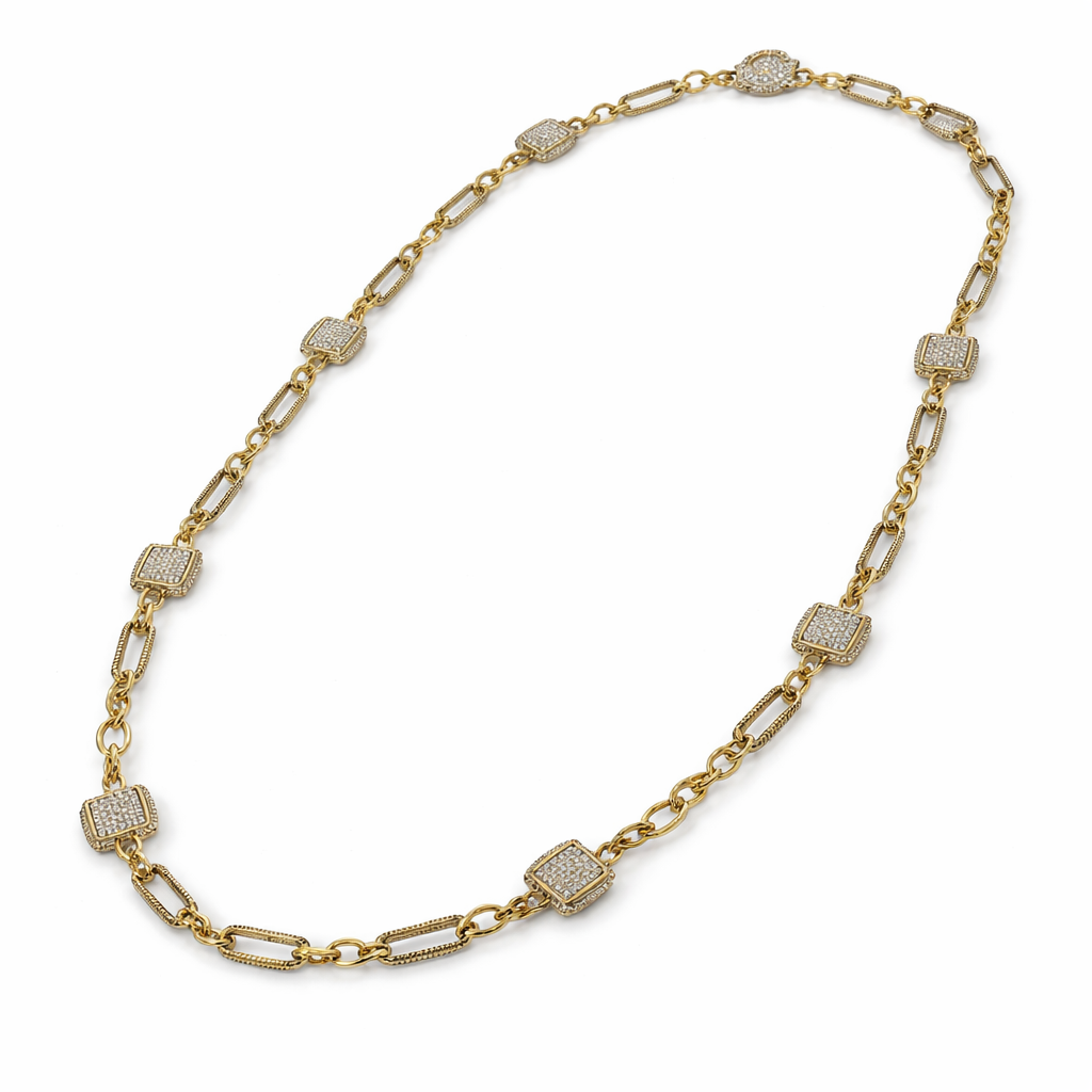Two-Tone Artisan Multi-Station Rope Chain