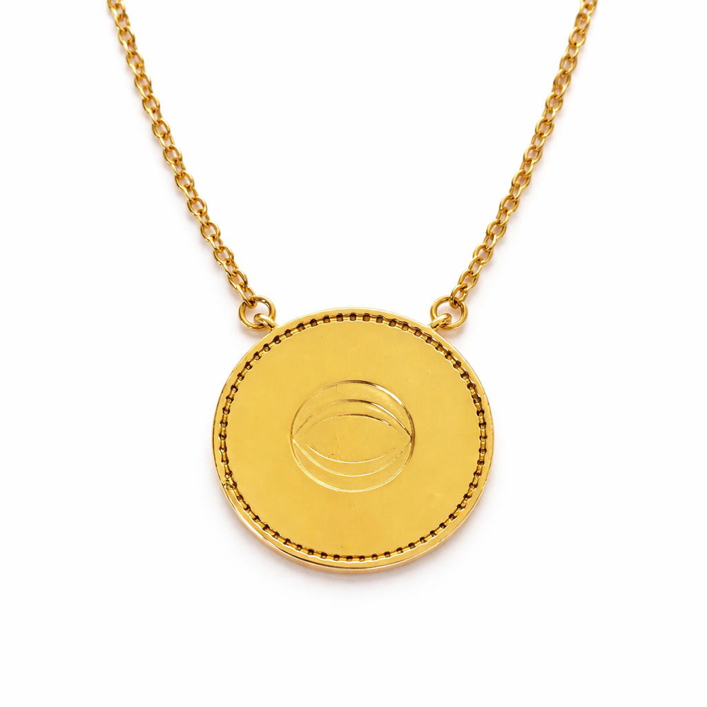Gold Tone Radiance Eye Necklace