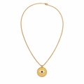 Gold Tone Etched Gold Vision Necklace